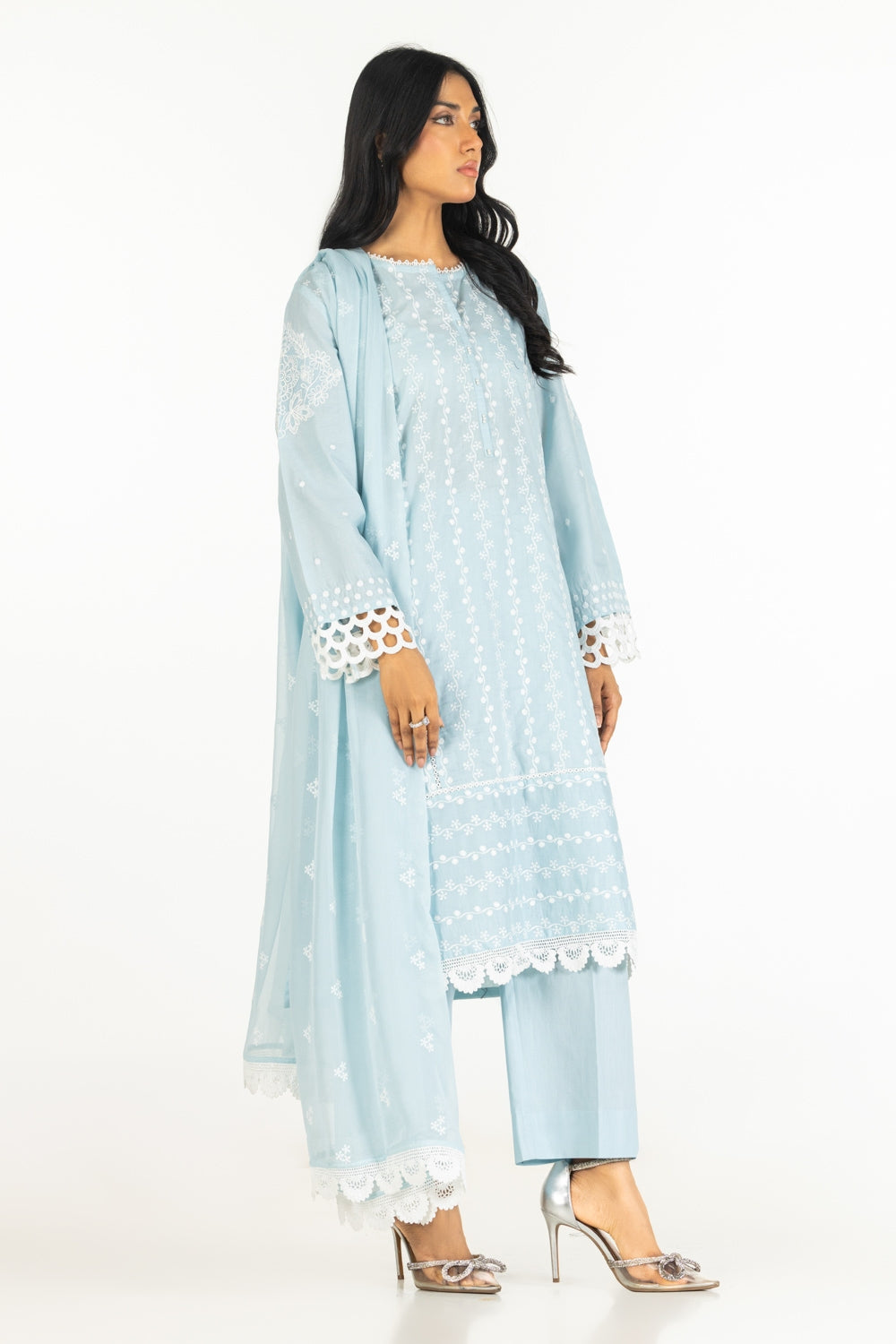 3PC Lawn Embroidered Suit IUSTKSD-602
