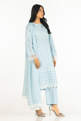 3PC Lawn Embroidered Suit IUSTKSD-602