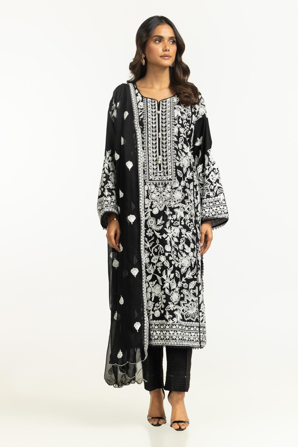 3PC Lawn Embroidered Suit IUSTKSD-670