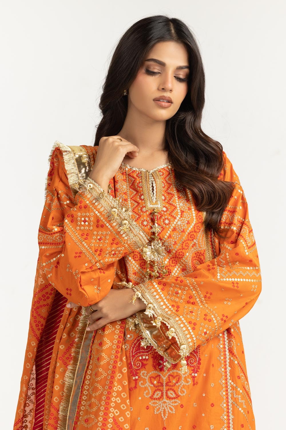 3PC Lawn Embroidered Suit IUSTKSD-750