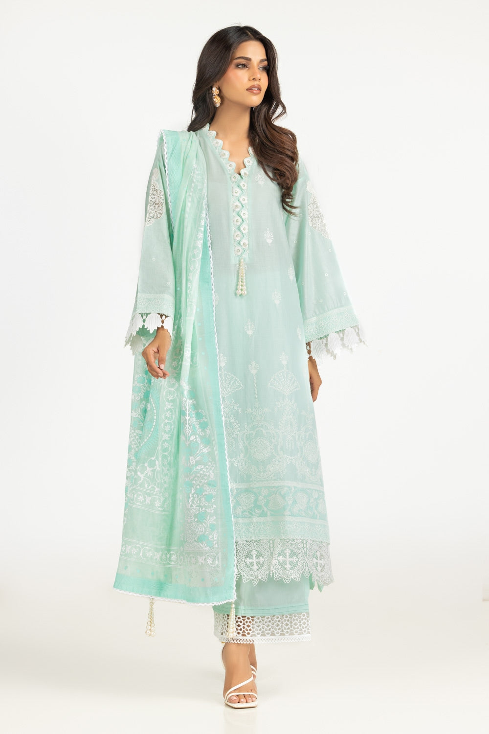 3PC Lawn Embroidered Suit IUSTKSD-754