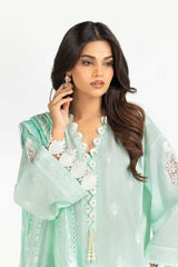 3PC Lawn Embroidered Suit IUSTKSD-754