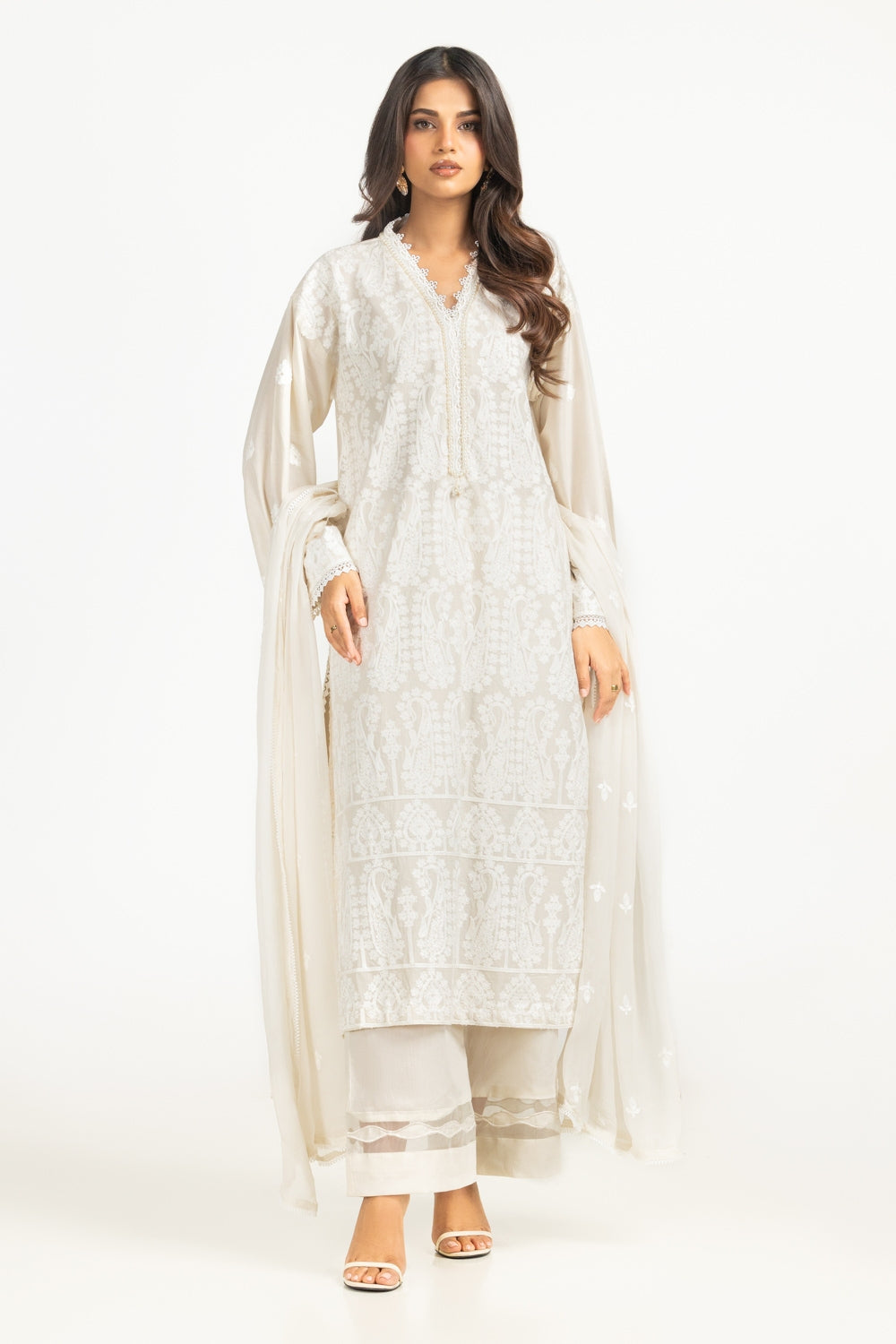 3PC Lawn Embroidered Suit IUSTKSD-770