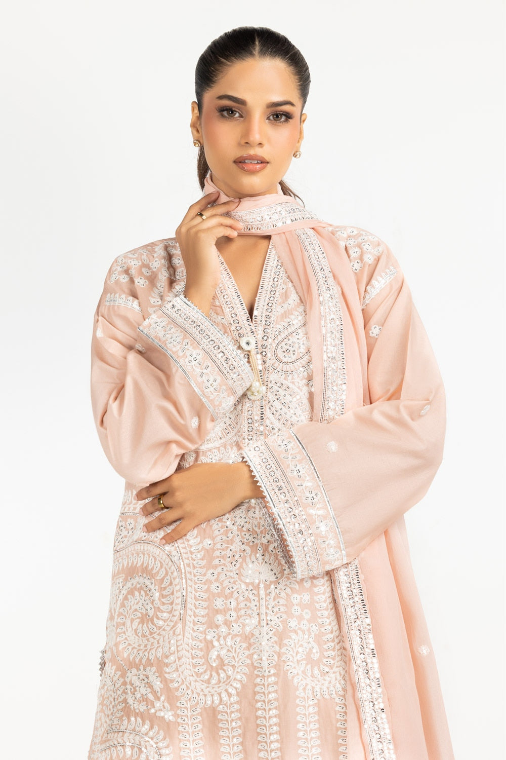 3PC Lawn Embroidered Suit IUSTKSD-788