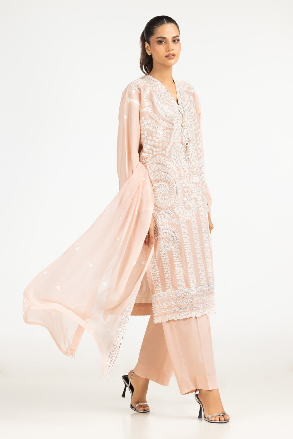 3PC Lawn Embroidered Suit IUSTKSD-788