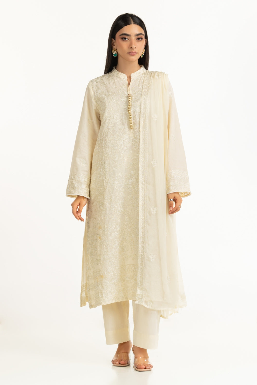 3PC Lawn Embroidered Suit IUSTKSD-923