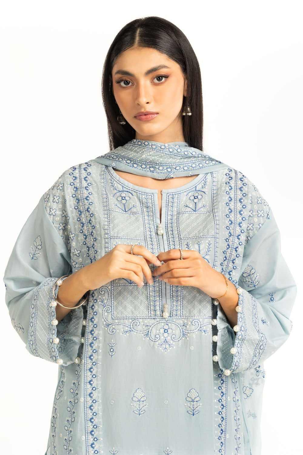3Pc Lawn Embroidered Suit IUSTKSD-944