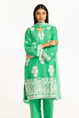 3Pc Lawn Embroidered Suit IUSTKSD-977