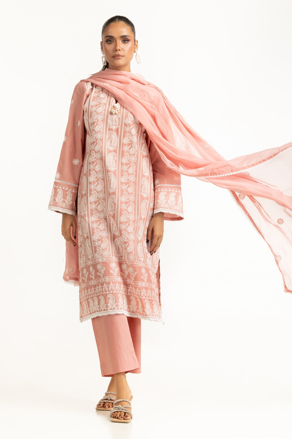 3PC Lawn Embroidered Suit IUSTKSD-984