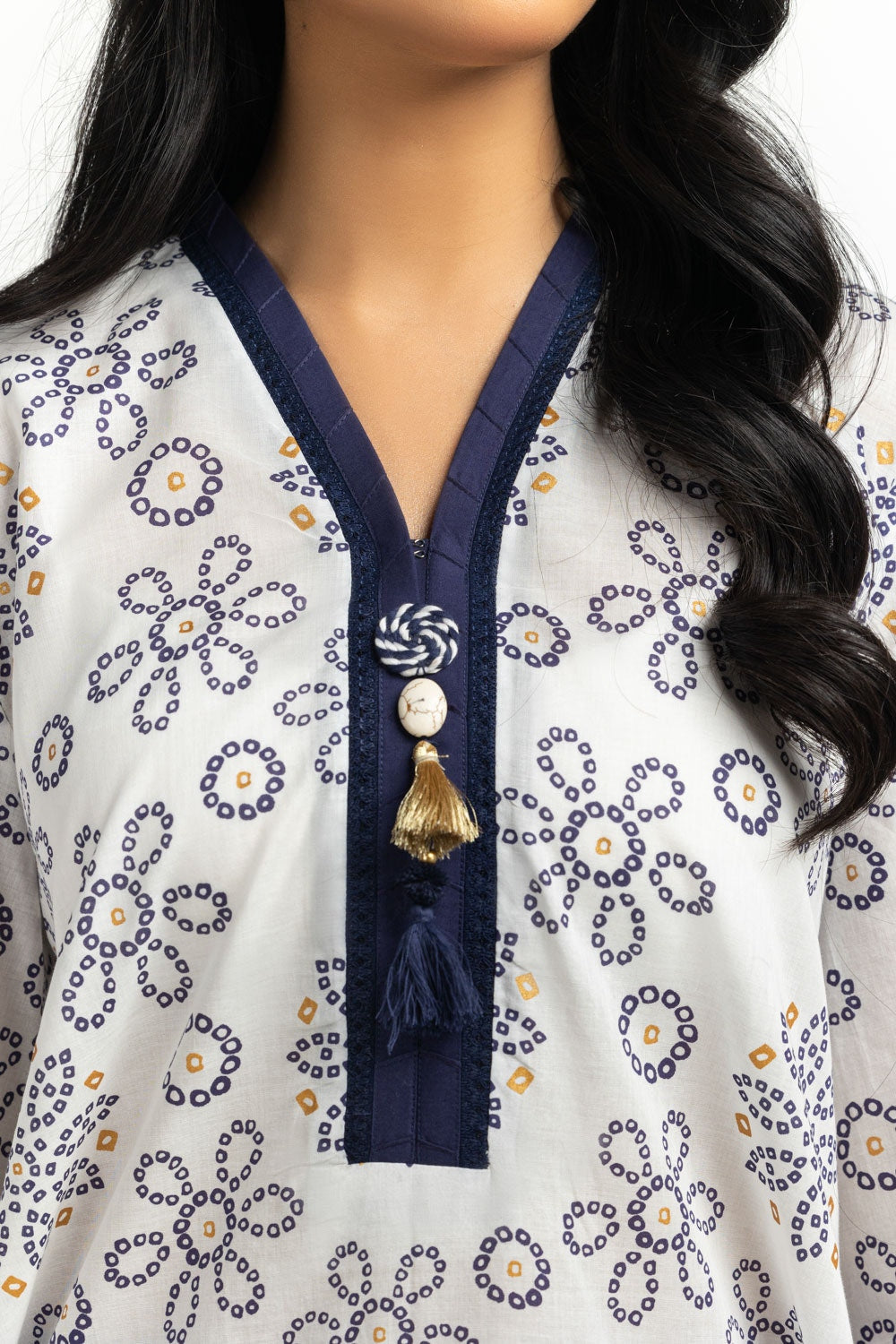 3PC Lawn Gold And Lacquer Printed Suit IUSTKSD-522