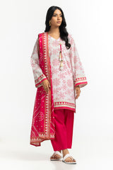 3PC Lawn Gold And Lacquer Printed Suit IUSTKSD-523