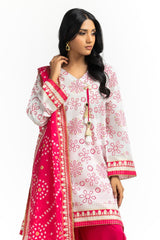 3PC Lawn Gold And Lacquer Printed Suit IUSTKSD-523