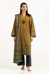 3PC Lawn Gold Printed Suit IUSTKSD-1069