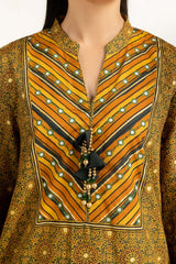 3PC Lawn Gold Printed Suit IUSTKSD-1069