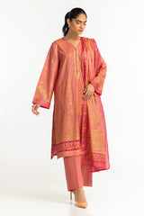 3PC Lawn Gold Printed Suit IUSTKSD-457