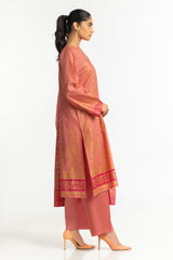3PC Lawn Gold Printed Suit IUSTKSD-457