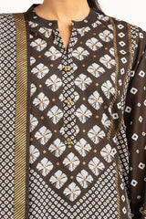 3PC Lawn Gold Printed Suit IUSTKSD-598
