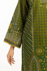 3PC Lawn Gold Printed Suit IUSTKSD-802