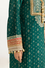 3PC Lawn Gold Printed Suit With Embroidered  IUSTKSD-731