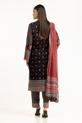 3PC Lawn Gold Printed Suit With Embroidered IUSTKSD-828