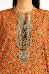 3Pc Lawn Gold Printed With Embroidered Suit IUSTKSD-1059