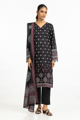 3PC Lawn Lacquer Printed Suit IUSTKSD-489