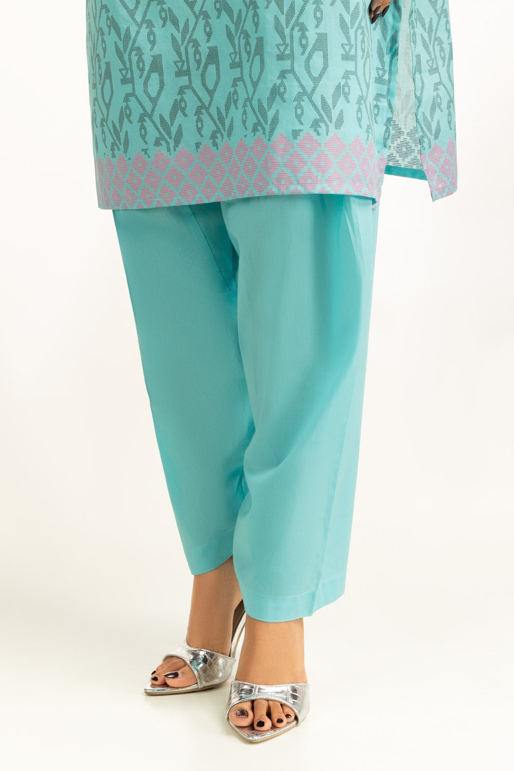 3Pc Lawn Lacquer Printed Suit IUSTKSD-1021