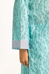 3Pc Lawn Lacquer Printed Suit IUSTKSD-1021