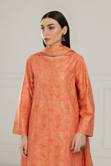 3PC Lawn Lacquer Printed Suit  IUSTKSD-460