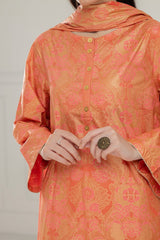 3PC Lawn Lacquer Printed Suit  IUSTKSD-460