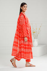 3PC Lawn Lacquer Printed Suit IUSTKSD-508