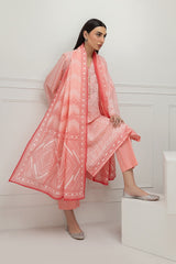 3PC Lawn Lacquer Printed Suit IUSTKSD-512