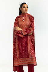 3PC Lawn Lacquer Printed Suit IUSTKSD-513