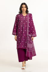 3PC Lawn Lacquer Printed Suit IUSTKSD-524