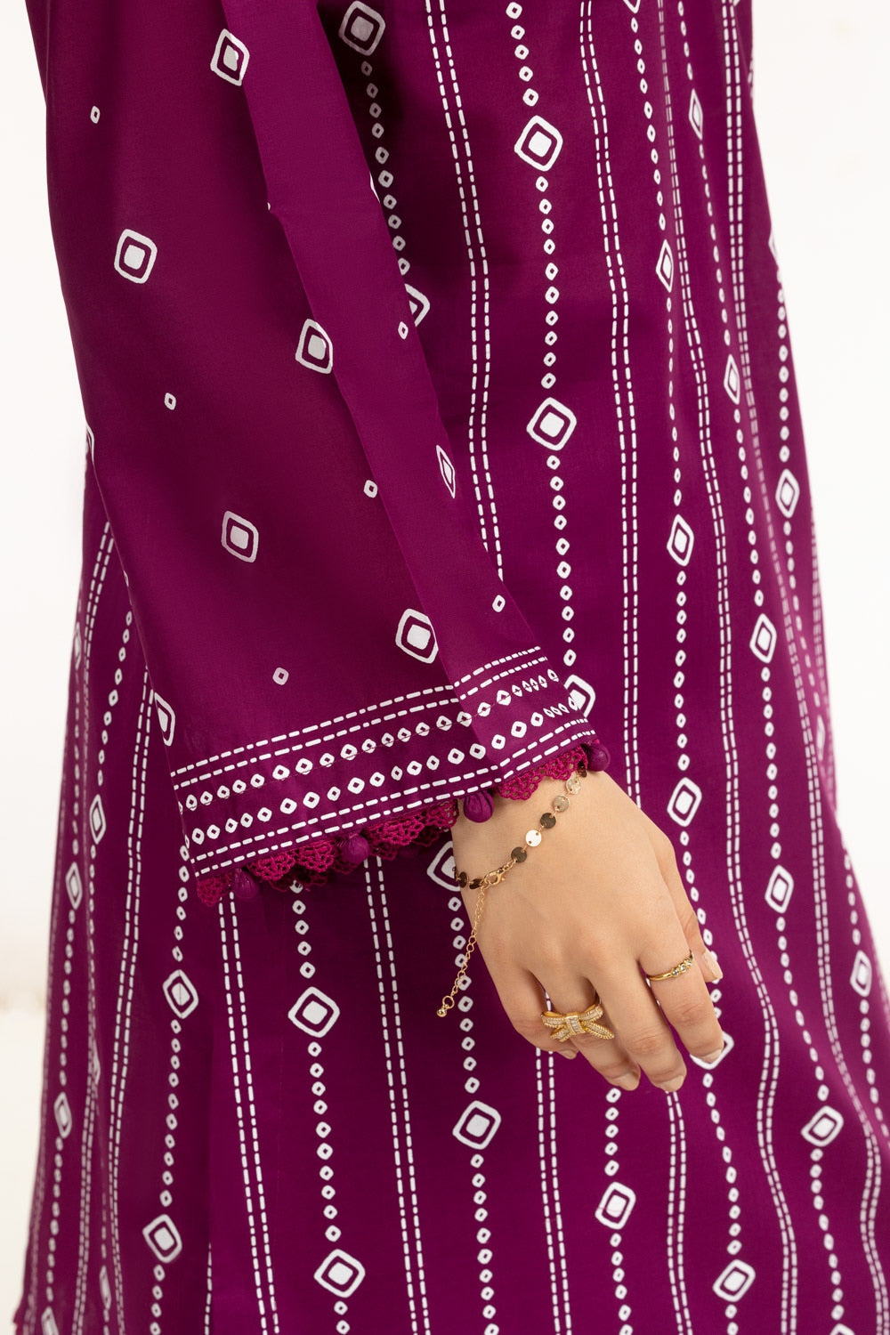 3PC Lawn Lacquer Printed Suit IUSTKSD-524