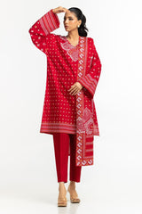 3PC Lawn Lacquer Printed Suit IUSTKSD-584