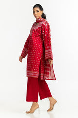 3PC Lawn Lacquer Printed Suit IUSTKSD-584