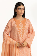 3PC Lawn Lacquer Printed Suit IUSTKSD-586