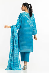 3PC Lawn Lacquer Printed Suit IUSTKSD-587