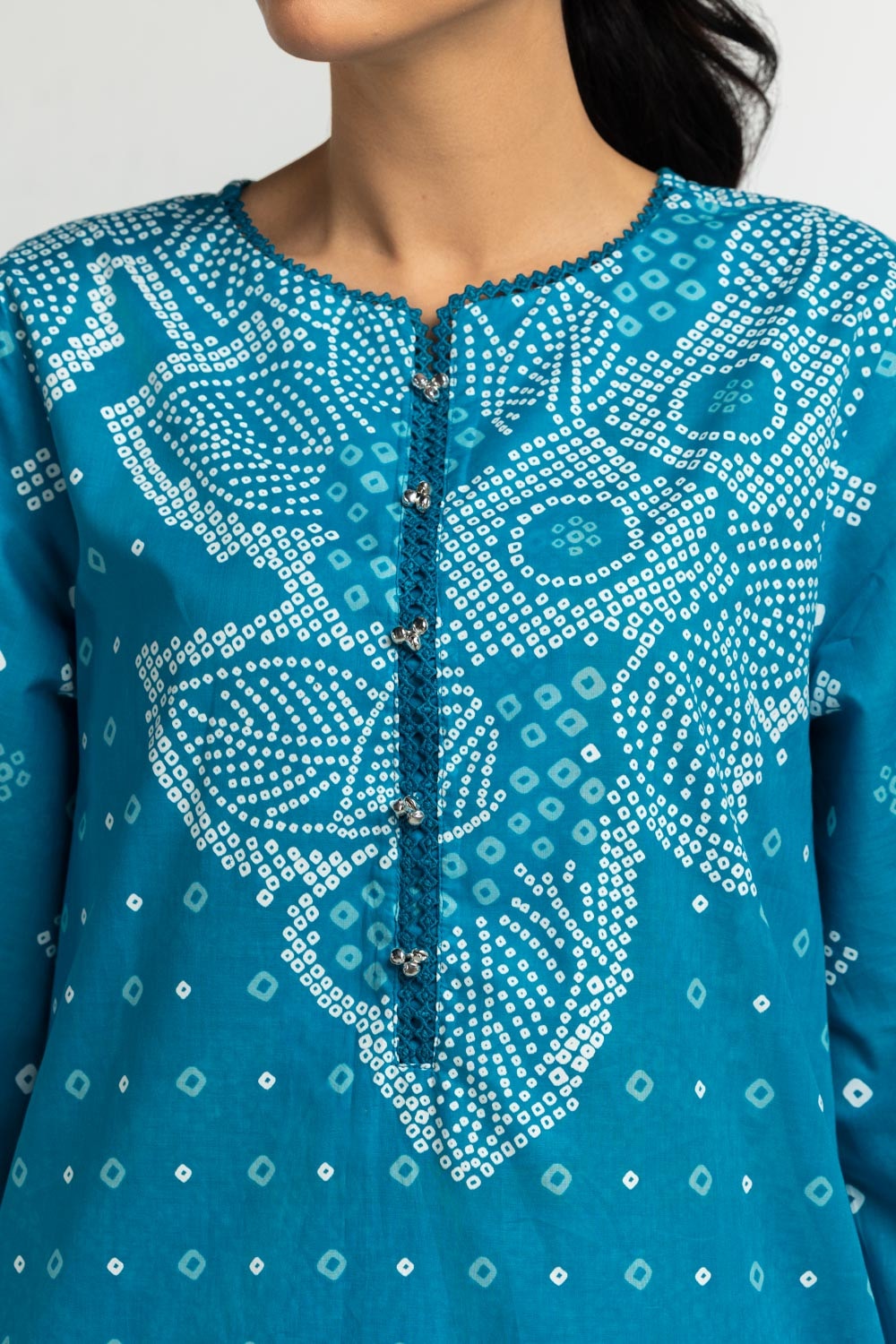 3PC Lawn Lacquer Printed Suit IUSTKSD-587