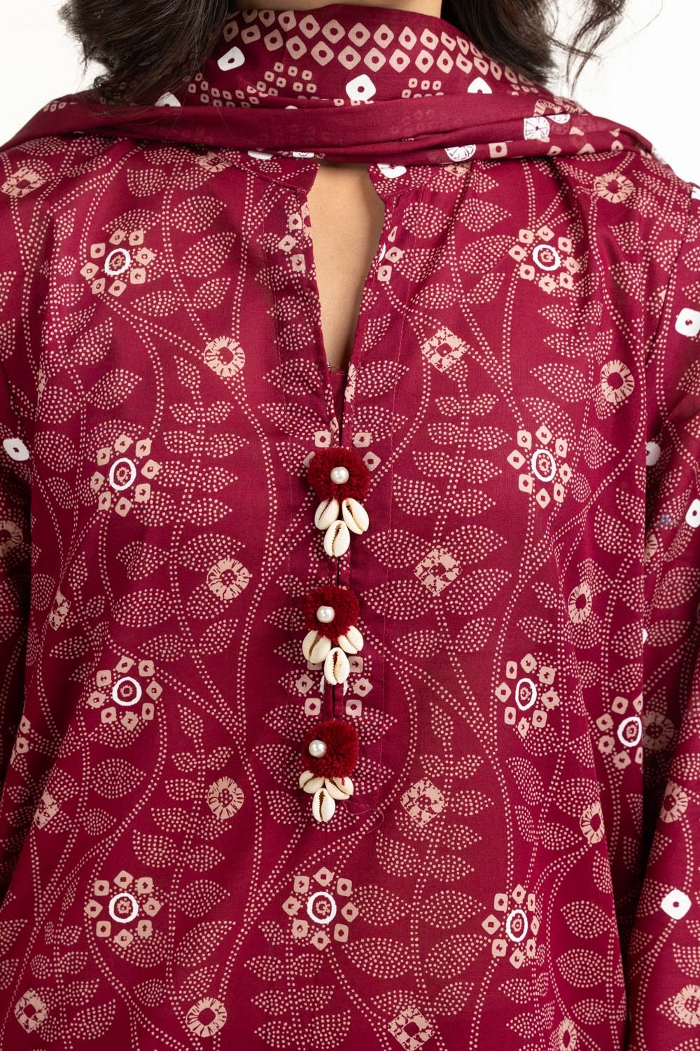 3PC Lawn Lacquer Printed Suit IUSTKSD-612