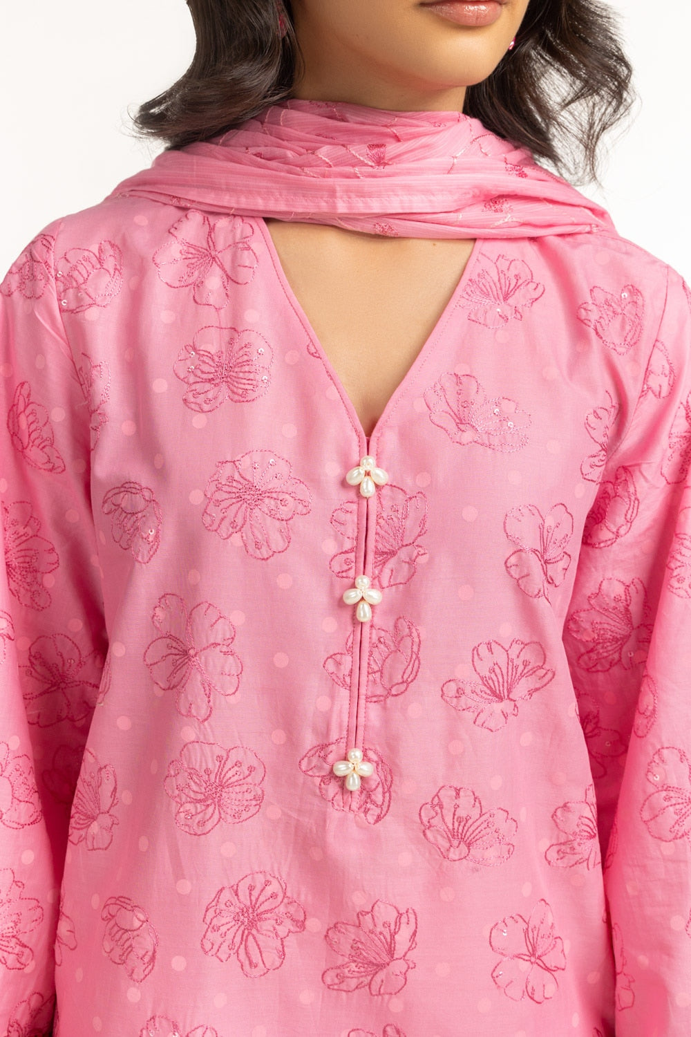 3PC Lawn Lacquer And Embroidered Suit IUSTKSD-689