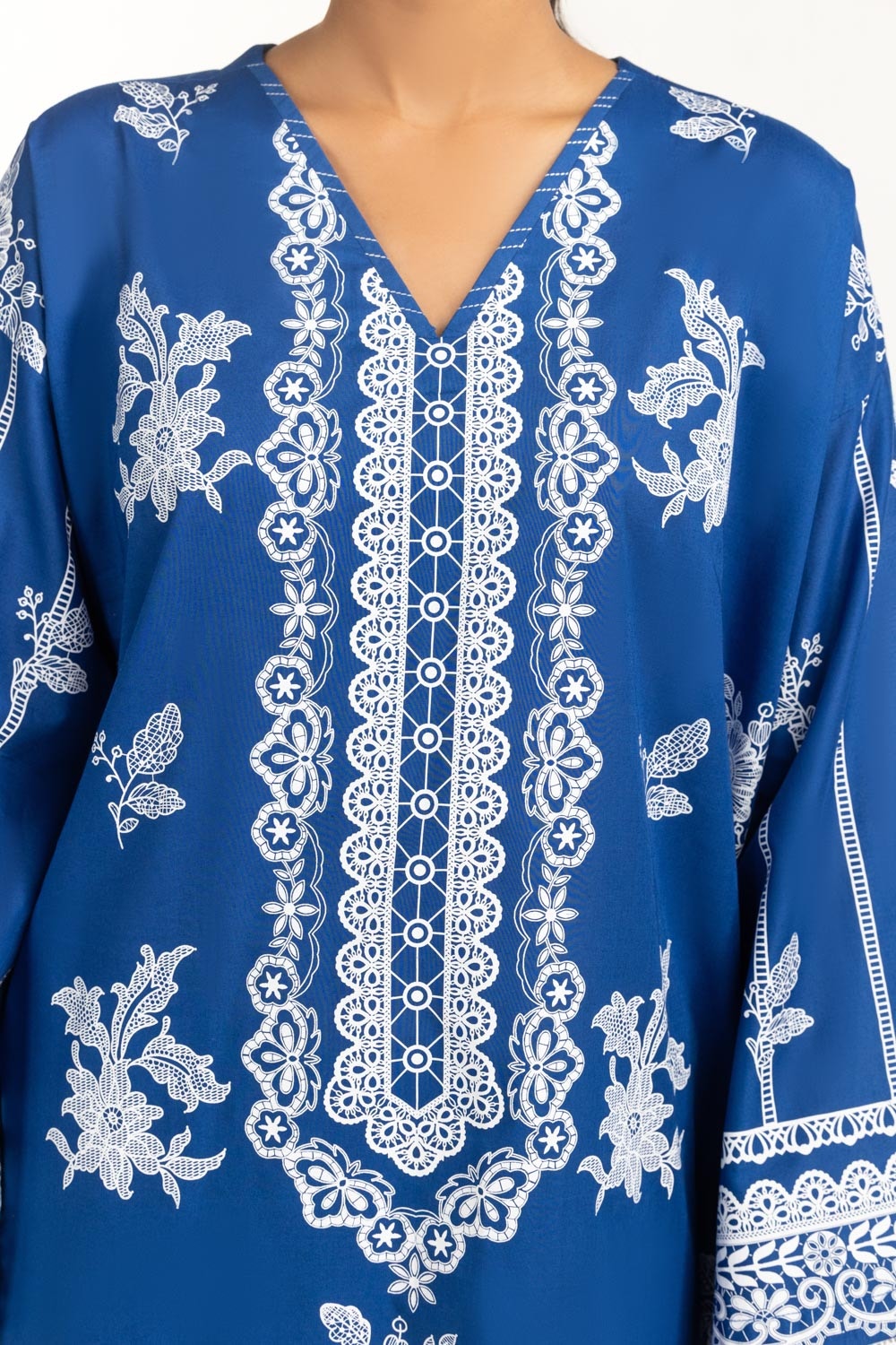 3PC Lawn Lacquer Printed Suit IUSTKSD-695