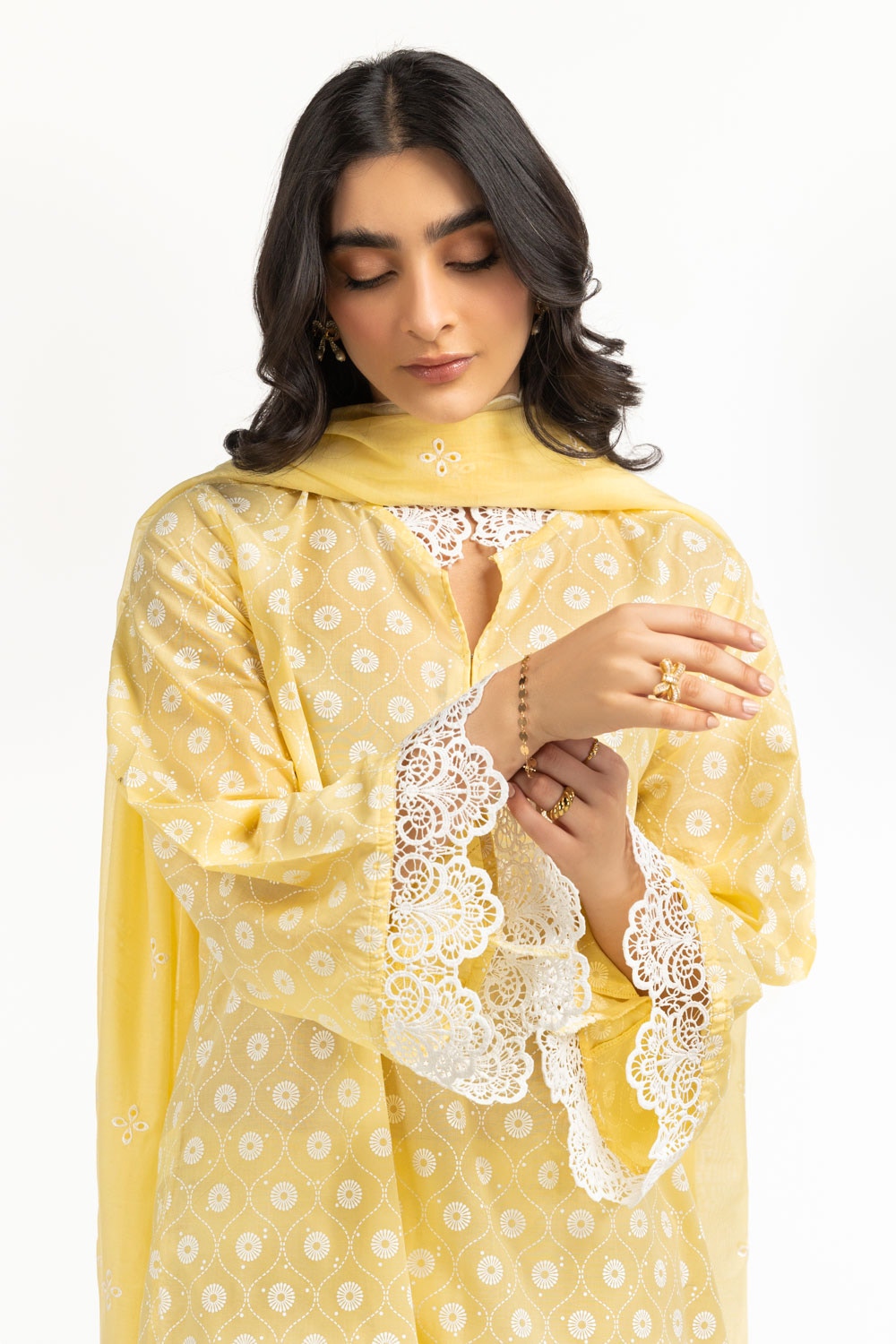 3PC Lawn Lacquer Printed Suit IUSTKSD-712
