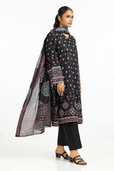 3PC Lawn Lacquer Printed Suit IUSTKSD-489