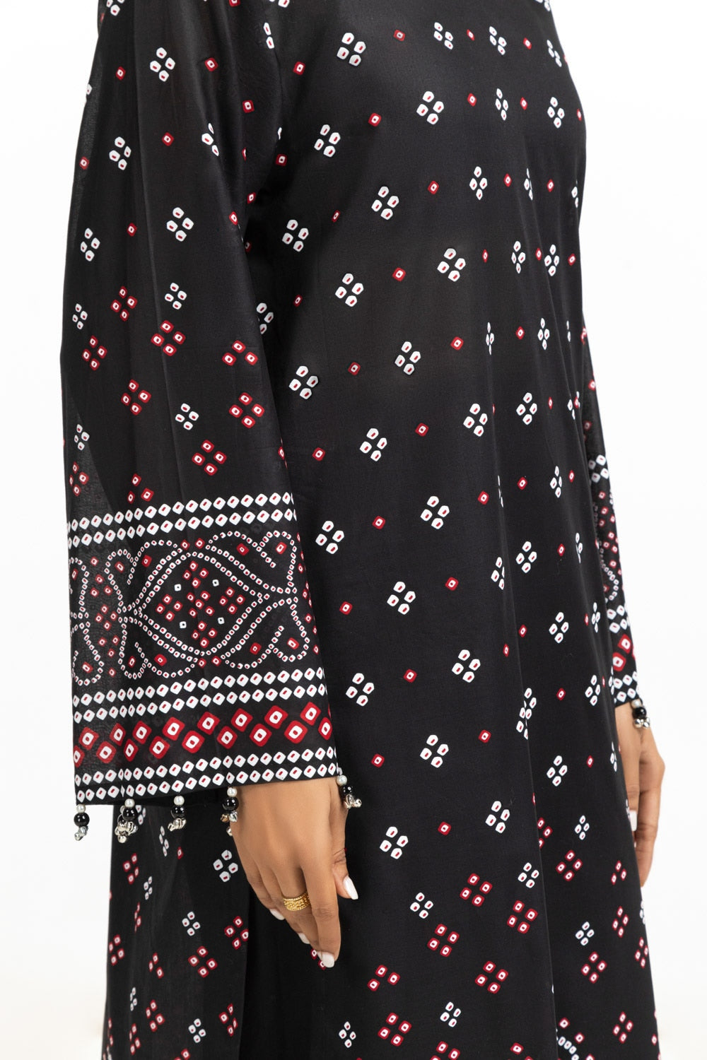 3PC Lawn Lacquer Printed Suit IUSTKSD-489