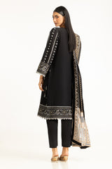 3PC Lawn Lacquer Printed Suit With Embroidered IUSTKSD-739