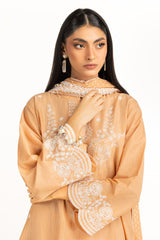 3PC Lawn Lacquer Printed Suit With Embroidered IUSTKSD-929