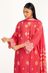 3Pc Lawn Lacquer Printed With Embroidered Suit IUSTKSD-1040