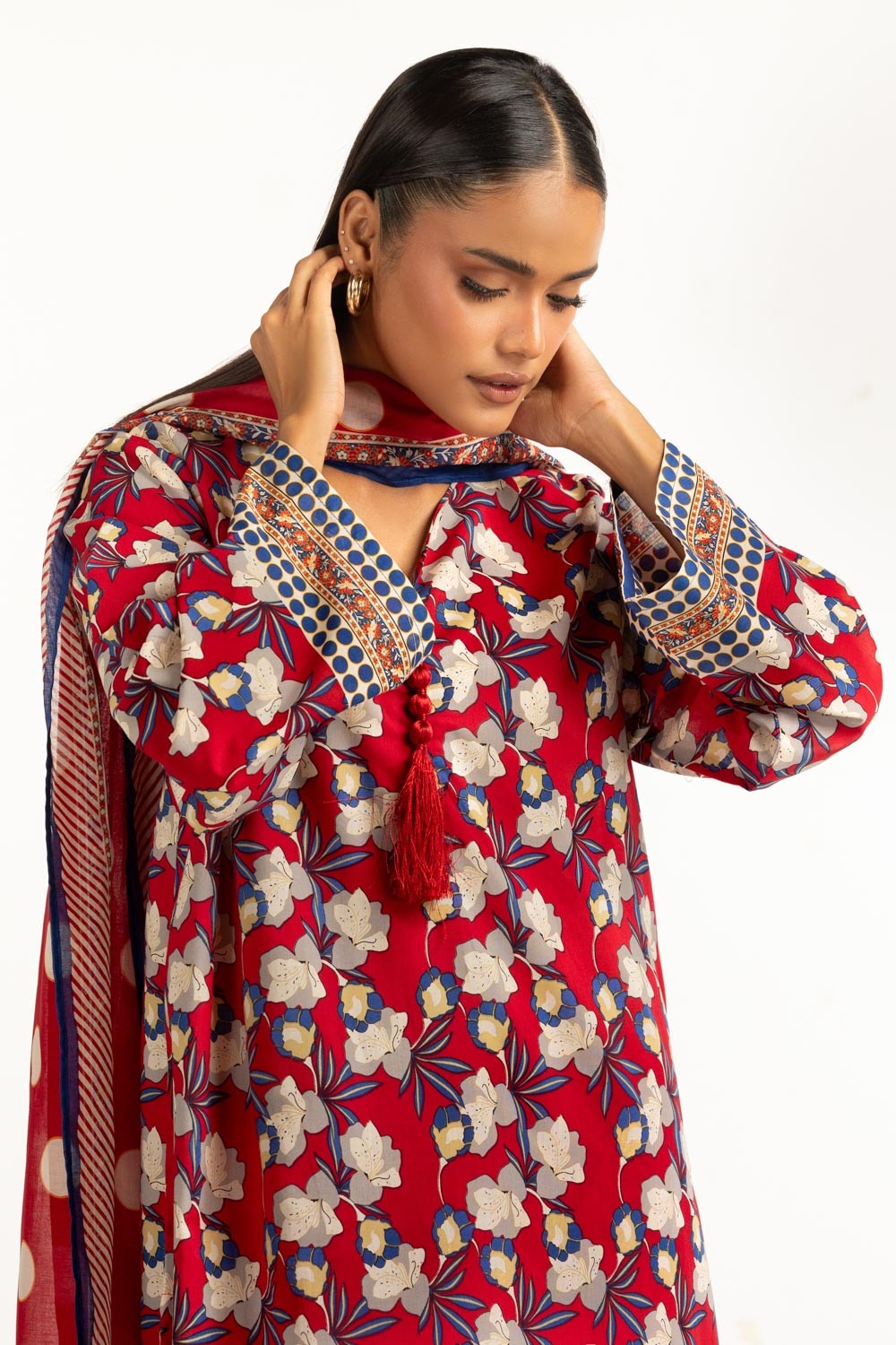 3PC Lawn Printed Suit IUSTKSD-1018